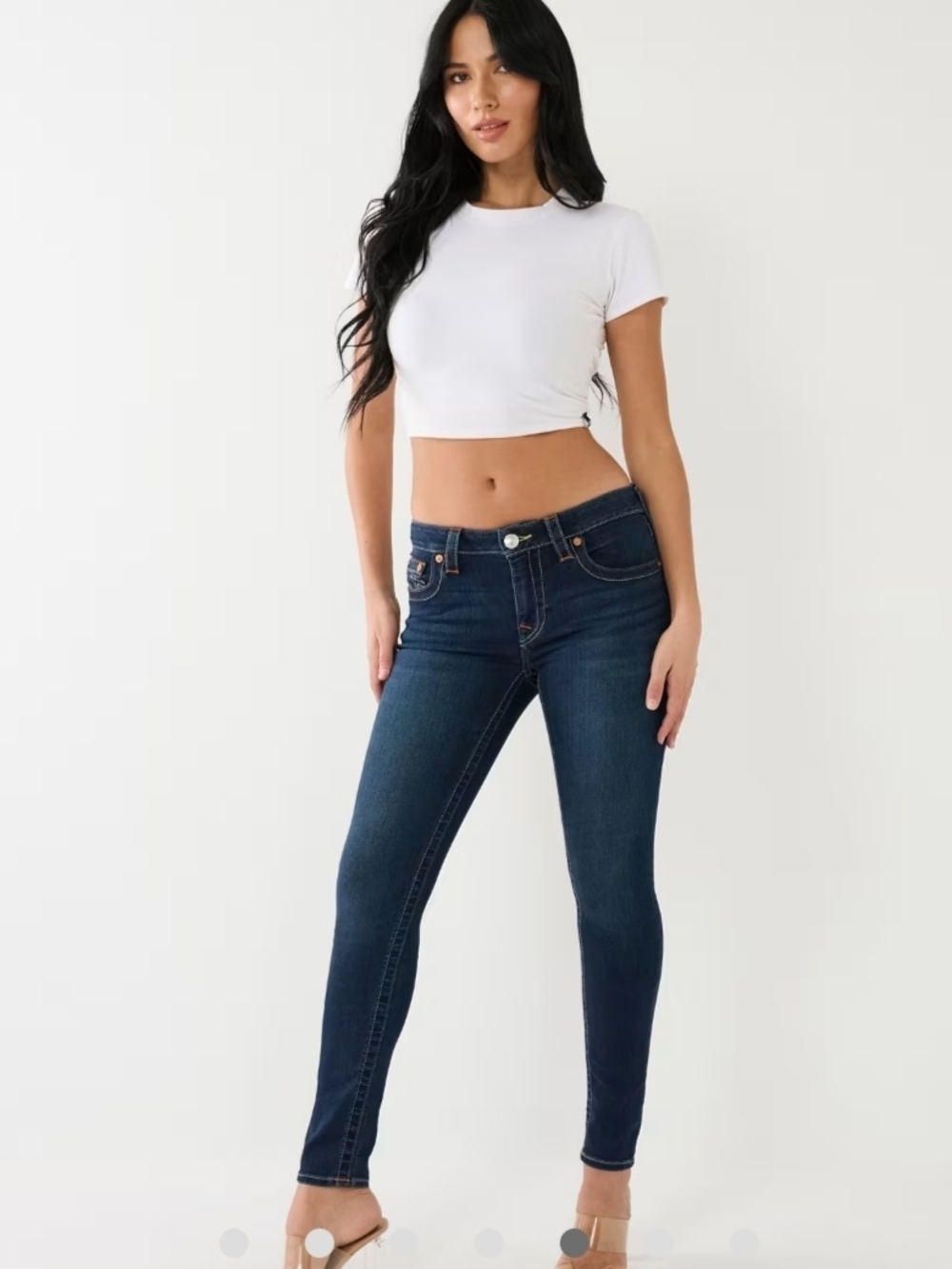 True Religion Jennie Curvy mid-rise skinny jeans size 28